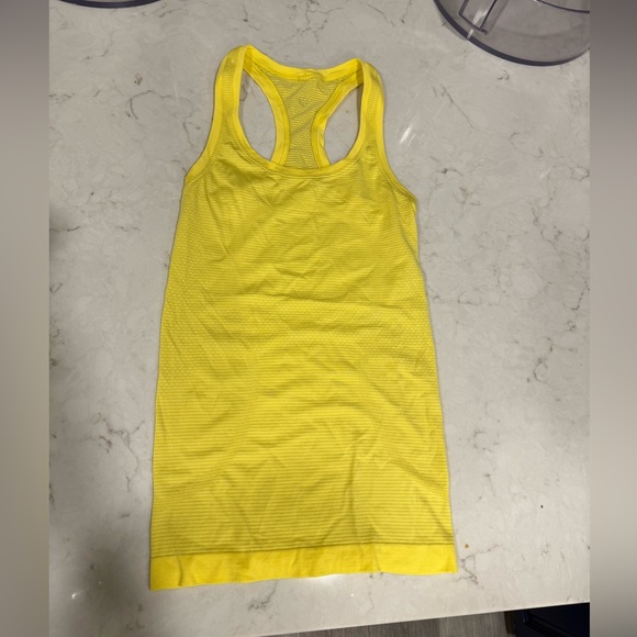 Lululemon Swiftly Tech Yellow Racerback Tank Top Size 0 - Picture 1 of 4